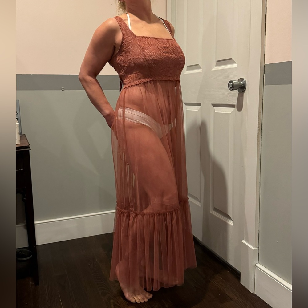 Free People Intimately C'est La Vie Sheer Tulle Sleeveless Dress - Picture 6 of 6